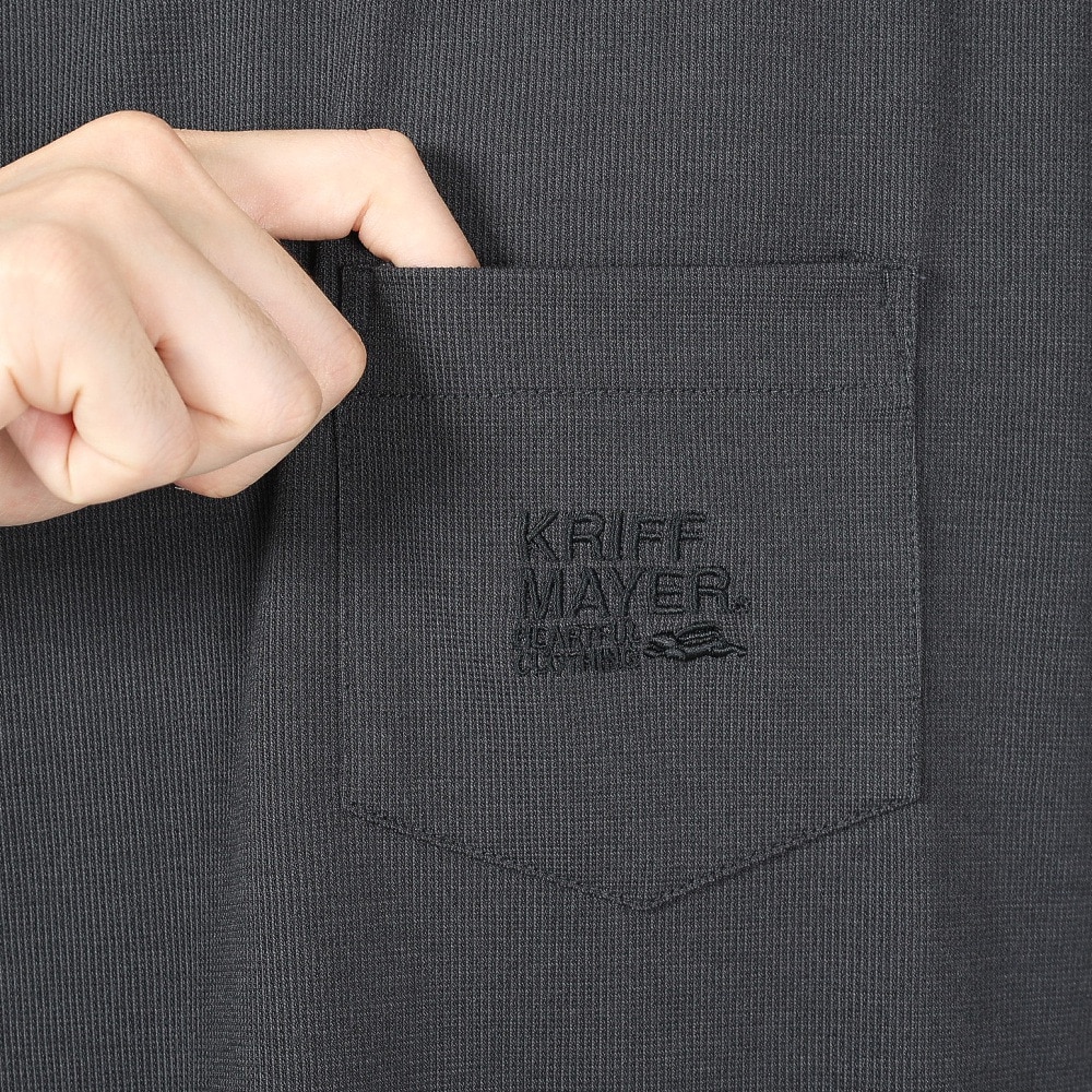 クリフメイヤー（KRIFF MAYER）（メンズ）蚊を寄せ付けない 半袖Tシャツ BUG PROOF 防蚊加工 ポケットTシャツ 2345101-17:CHARCOAL チャコールグレー