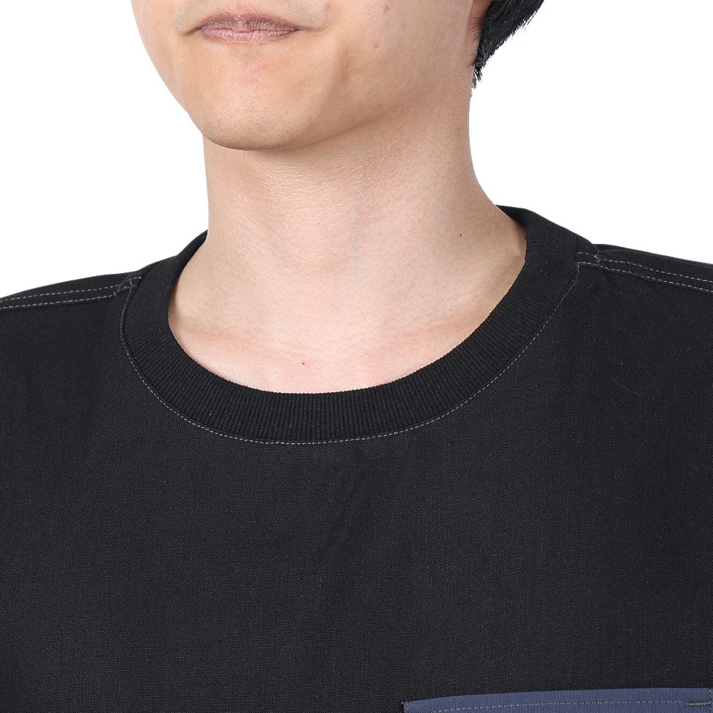 クリフメイヤー（KRIFF MAYER）（メンズ）ROKXコラボ 布帛Tシャツ 2345103-19:BLACK