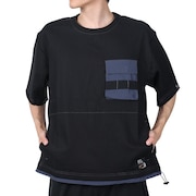 クリフメイヤー（KRIFF MAYER）（メンズ）ROKXコラボ布帛Tシャツ 2345103-19:BLACK