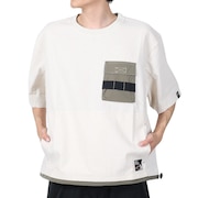 (メンズ)ROKXコラボ 布帛Tシャツ 2345103-9:NATURAL