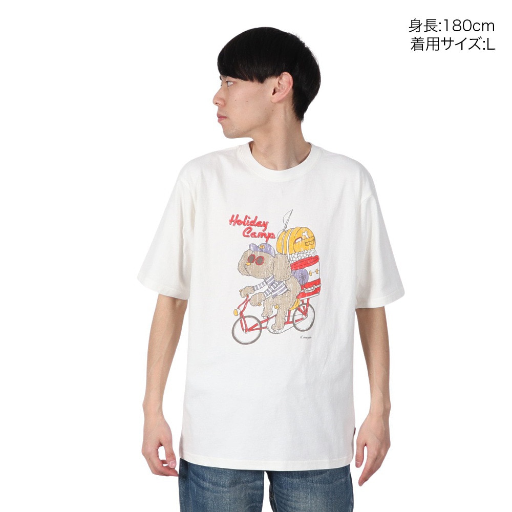 クリフメイヤー（KRIFF MAYER）（メンズ）アニマル半袖Tシャツ プードル 2347204-5:OFF