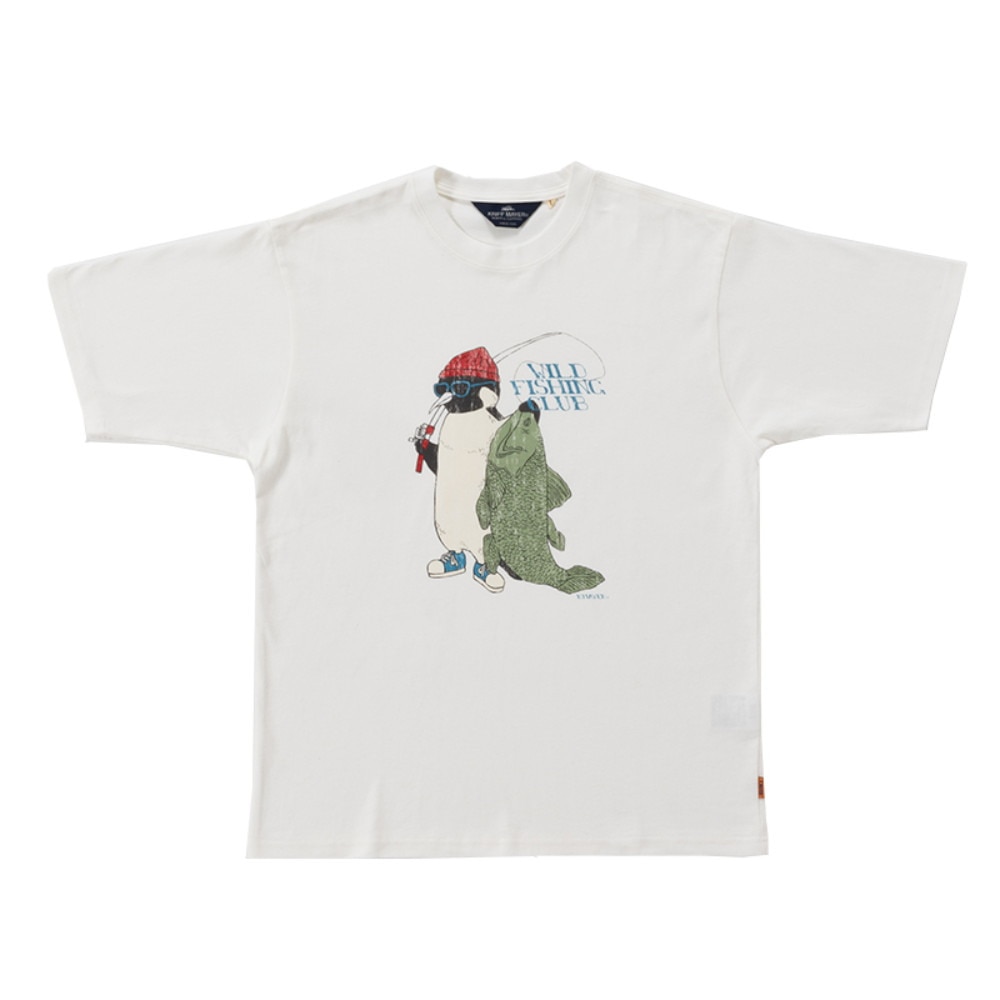 クリフメイヤー（KRIFF MAYER）（メンズ）ヴィンテージライク アニマル半袖Tシャツ ペンギン 2347205-5:OFF オフホワイト ユニセックス仕様
