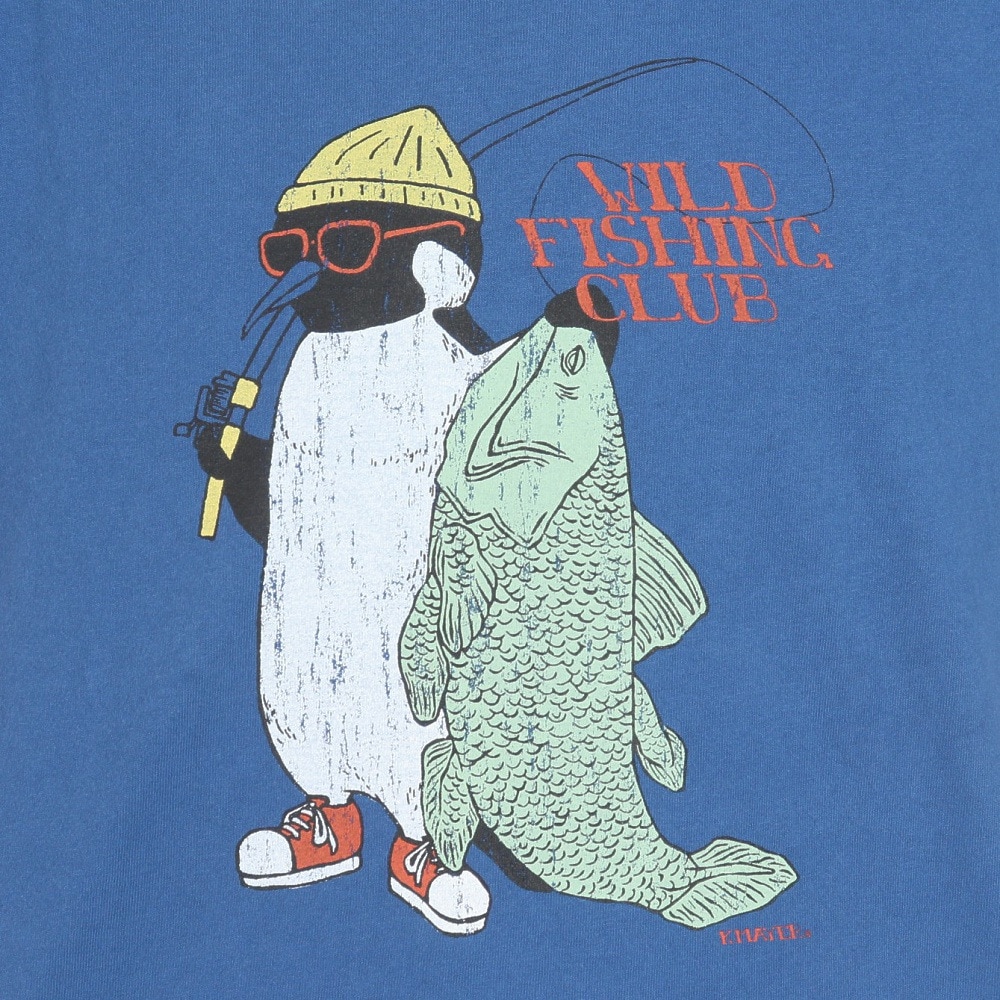 クリフメイヤー（KRIFF MAYER）（メンズ）ヴィンテージライク アニマル 半袖Tシャツ ペンギン 2347205-74:BLUE ブルー ユニセックス仕様