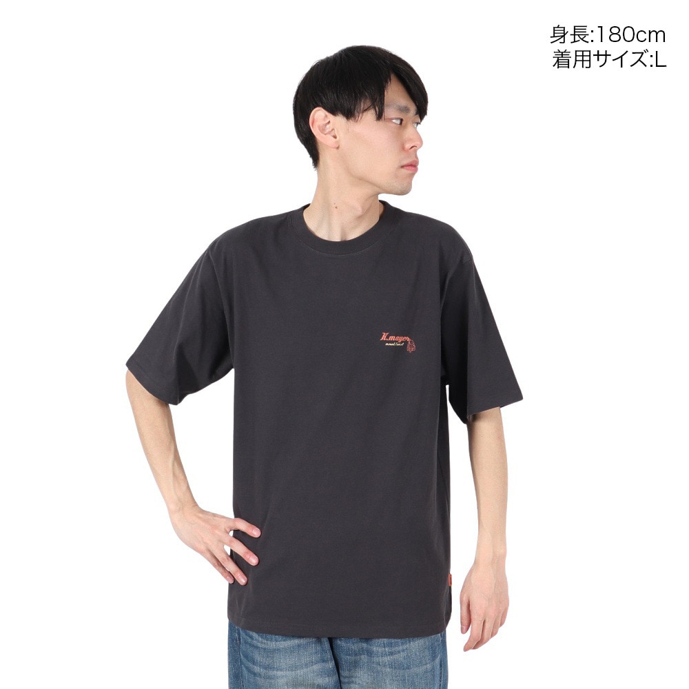 クリフメイヤー（KRIFF MAYER）（メンズ）アニマル半袖Tシャツ ラクダ 2347206-17:CHARCOAL