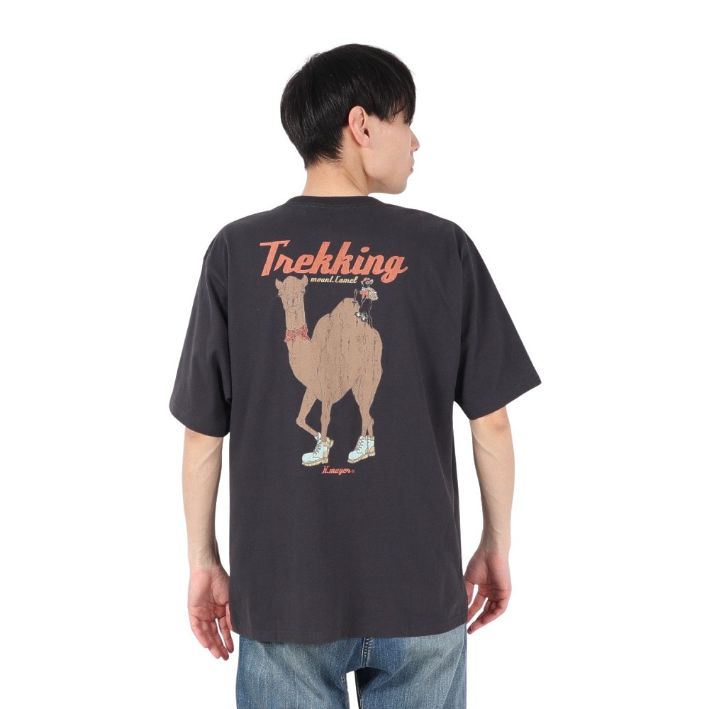 クリフメイヤー（KRIFF MAYER）（メンズ）アニマル半袖Tシャツ ラクダ 2347206-17:CHARCOAL