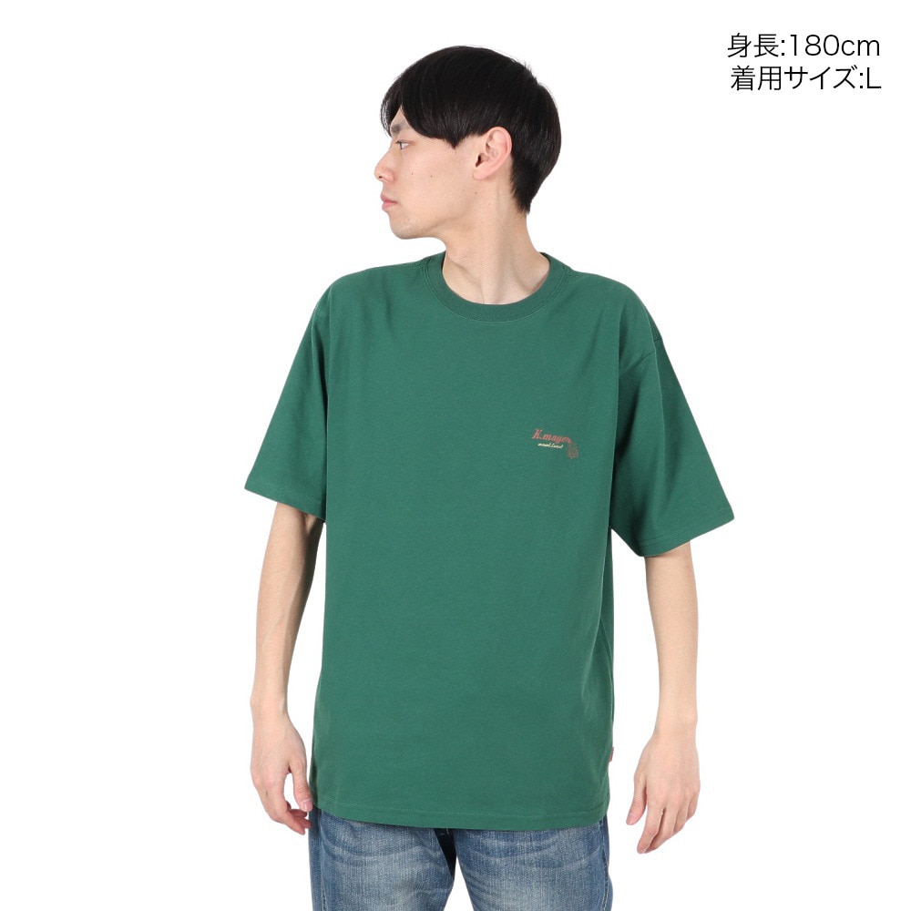 クリフメイヤー（KRIFF MAYER）（メンズ）アニマル半袖Tシャツ ラクダ 2347206-65:GREEN