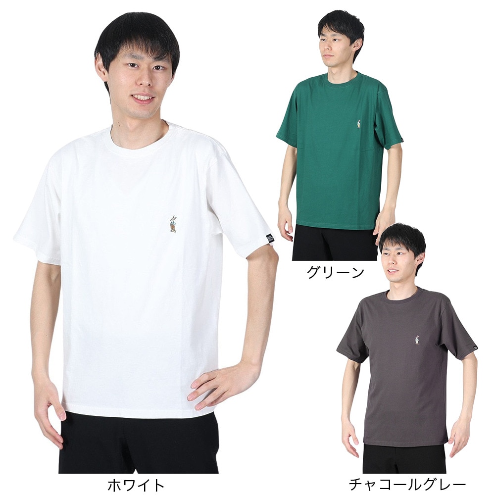 クリフメイヤー（KRIFF MAYER）（メンズ、レディース）キャンプラビット 半袖Tシャツ ミニ刺繍 2347804-65 GREEN