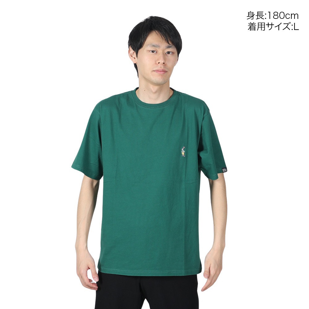 クリフメイヤー（KRIFF MAYER）（メンズ、レディース）キャンプラビット 半袖Tシャツ ミニ刺繍 2347804-65 GREEN