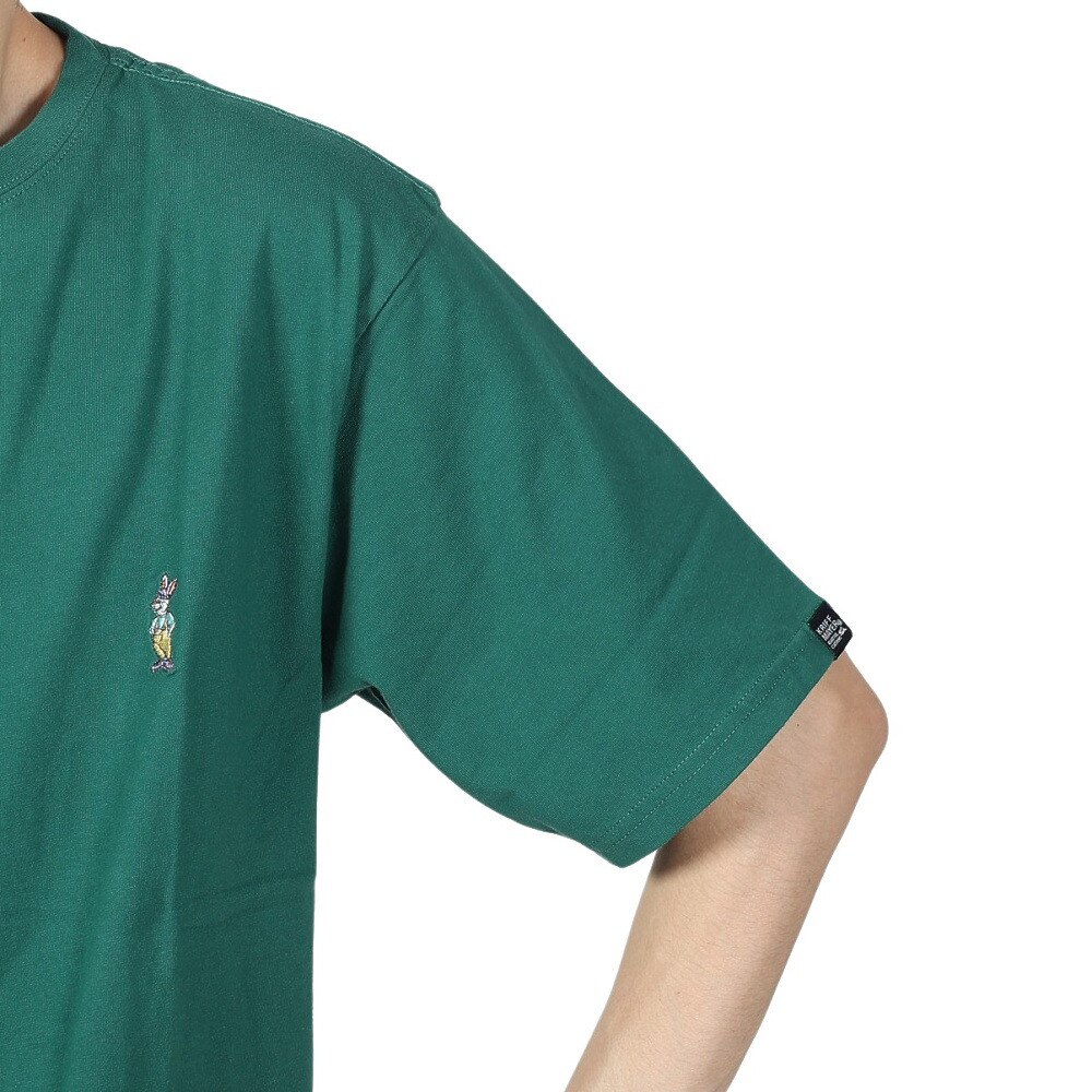 クリフメイヤー（KRIFF MAYER）（メンズ、レディース）キャンプラビット 半袖Tシャツ ミニ刺繍 2347804-65 GREEN