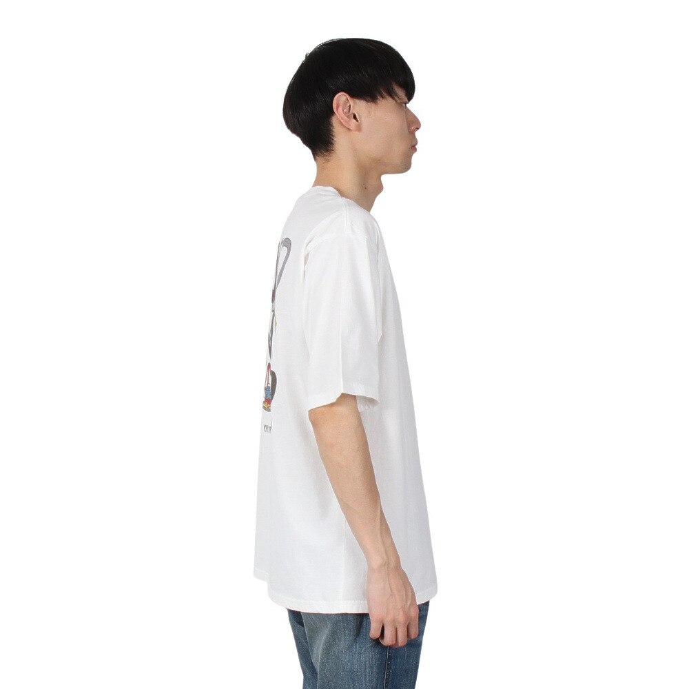 クリフメイヤー（KRIFF MAYER）（メンズ）グラフィックT 半袖Tシャツ キャンプラビット バックプリント 2347805-5:OFF オフホワイト ユニセックス仕様