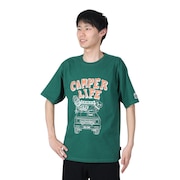 (メンズ、レディース)接触冷感 吸水速乾 撥水 ウェットプロテクト 半袖Tシャツ 車 2347811X-65 GREEN グリーン