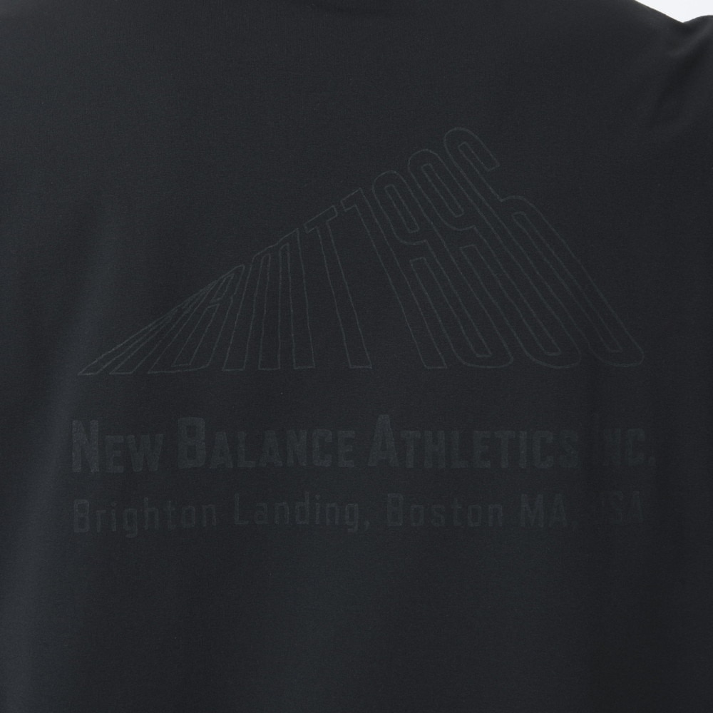 ニューバランス（new balance）（メンズ）半袖Tシャツ ラッシュガード MT1996 Tシャツ AMT45019 BK ブラック 吸汗速乾 4wayストレッチ UPF40+