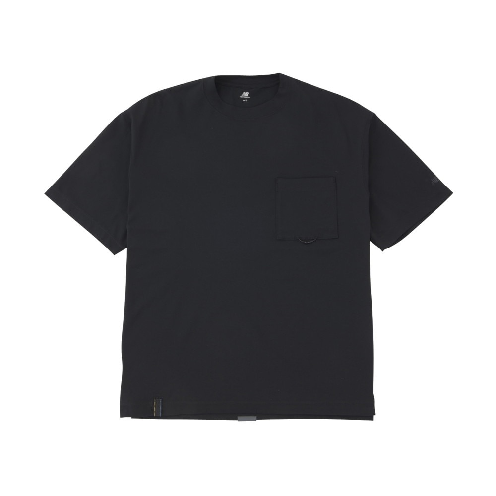 ニューバランス（new balance）（メンズ）半袖Tシャツ ラッシュガード MT1996 Tシャツ AMT45019 BK ブラック 吸汗速乾 4wayストレッチ UPF40+