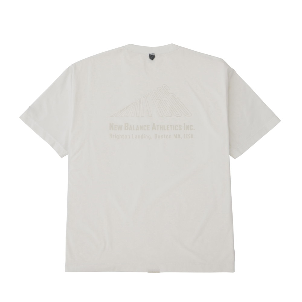 ニューバランス（new balance）（メンズ）半袖Tシャツ ラッシュガード MT1996 Tシャツ AMT45019 WT ホワイト 吸汗速乾 4wayストレッチ UPF40+