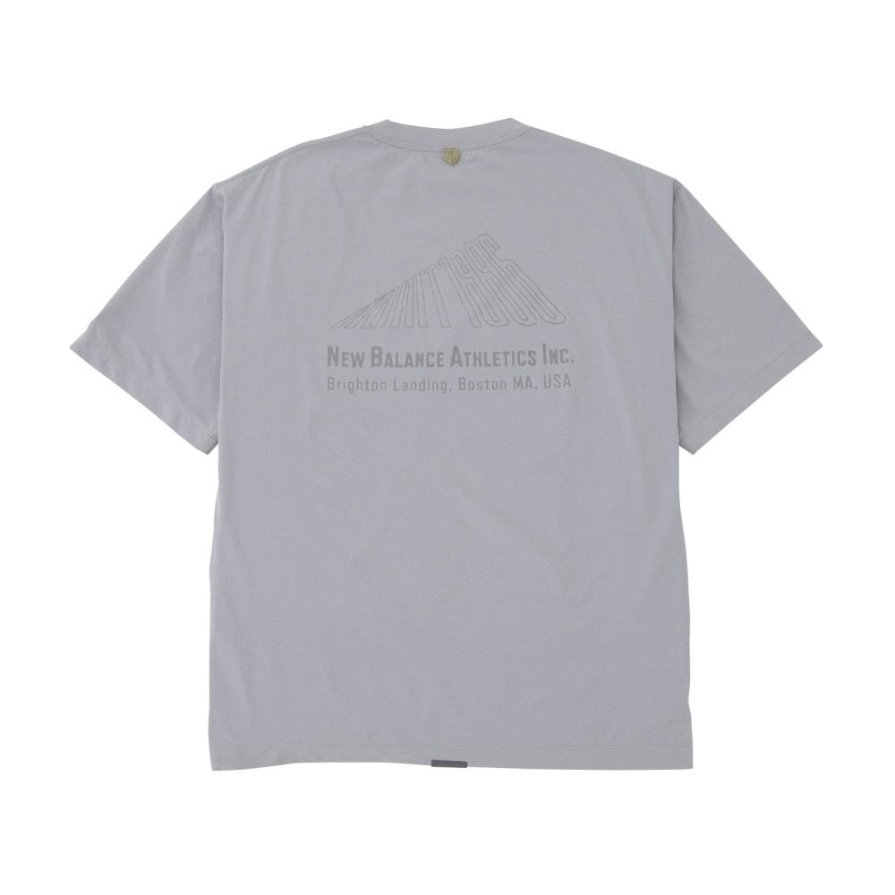 ニューバランス（new balance）（メンズ）半袖Tシャツ ラッシュガード MT1996 Tシャツ AMT45019 YST グレー 吸汗速乾 4wayストレッチ UPF40+