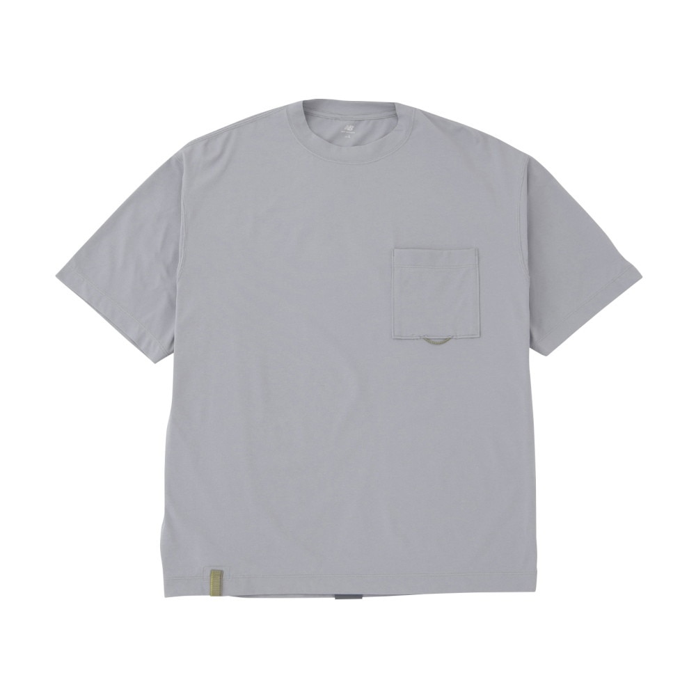 ニューバランス（new balance）（メンズ）半袖Tシャツ ラッシュガード MT1996 Tシャツ AMT45019 YST グレー 吸汗速乾 4wayストレッチ UPF40+