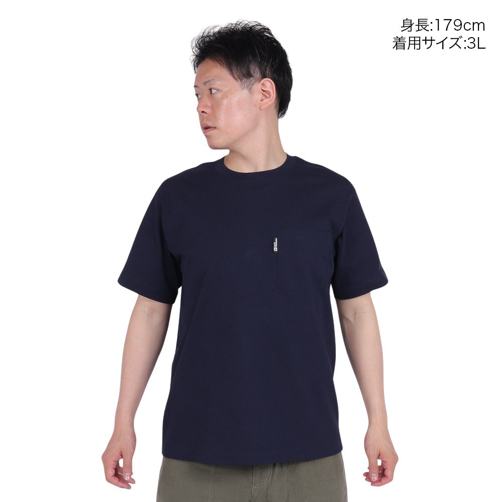 ジャックウルフスキン（JackWolfskin）（メンズ）ベーシック ポケットTシャツ 5022365-1010