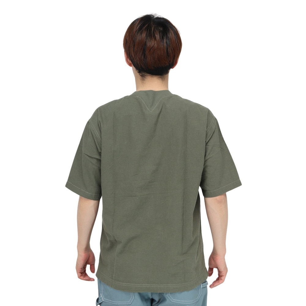ジャックウルフスキン（JackWolfskin）（メンズ）温度調節機能 高通気 ヘンプウッドワーカー プルオーバー 5033891-4550 カーキ
