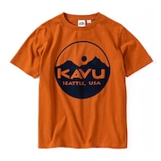 カブー（KAVU）（メンズ）サークルロゴ Tシャツ オレンジ 19821827 ORG
