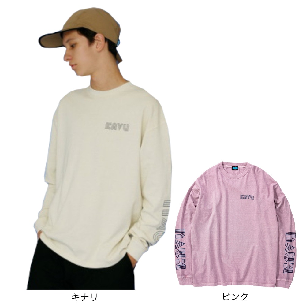 カブー（KAVU）（メンズ）スリーブプリント ロングスリーブTシャツ 19822010  IVR