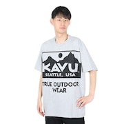 カブー（KAVU）（メンズ、レディース）半袖Tシャツ カットソー ビッグロゴ Tシャツ XLサイズ スポーツグレー 19822034033009