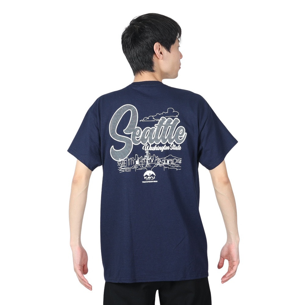 カブー（KAVU）（メンズ）シアトルロゴTシャツ 19822036 NVY