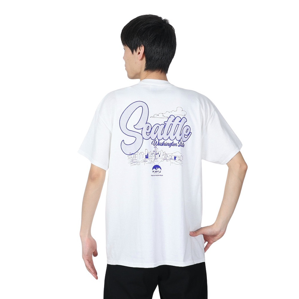 カブー（KAVU）（メンズ）シアトルロゴTシャツ 19822036 WHT