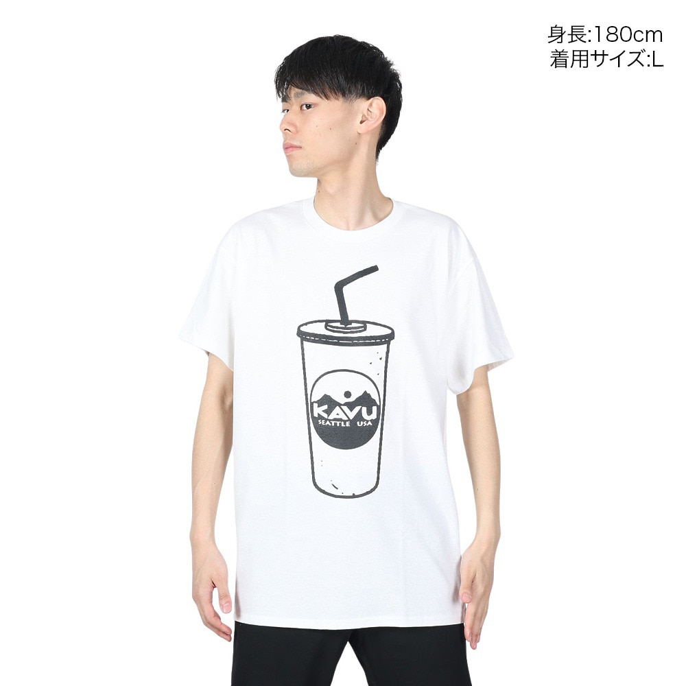 カブー（KAVU）（メンズ、レディース）半袖Tシャツ カットソー ラージシェイク Tシャツ ホワイト 19822046 WHT