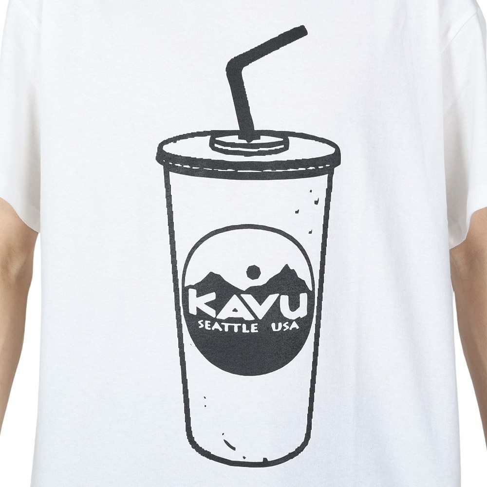 カブー（KAVU）（メンズ、レディース）半袖Tシャツ カットソー ラージシェイク Tシャツ ホワイト 19822046 WHT