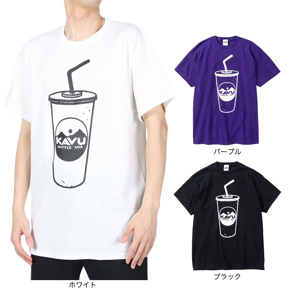 カブー（KAVU）（メンズ、レディース）半袖Tシャツ カットソー ラージシェイク Tシャツ パープル 19822046 PPL