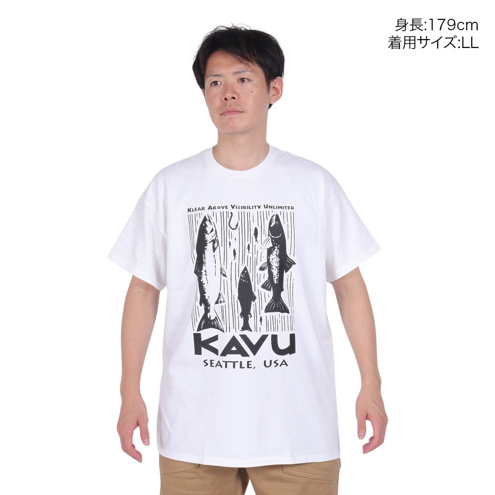 カブー（KAVU）（メンズ）サーモン半袖Tシャツ 19822053 WHT