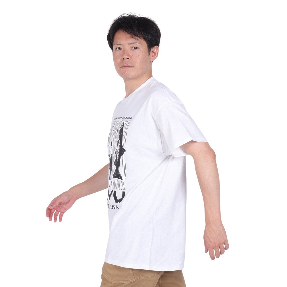 カブー（KAVU）（メンズ）サーモン半袖Tシャツ 19822053 WHT