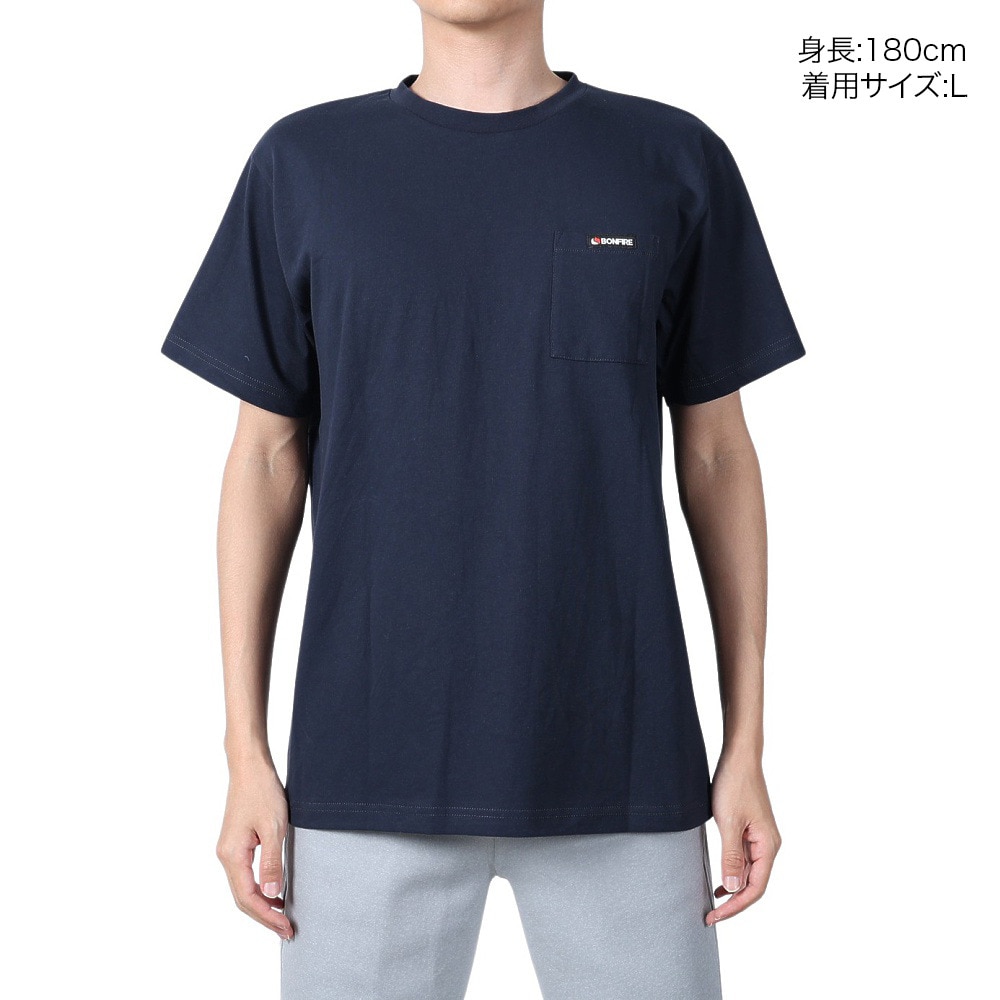 ボンファイア（Bonfire）（メンズ）MT.HOOD 半袖Tシャツ 50BNF4SCD2306 NVY