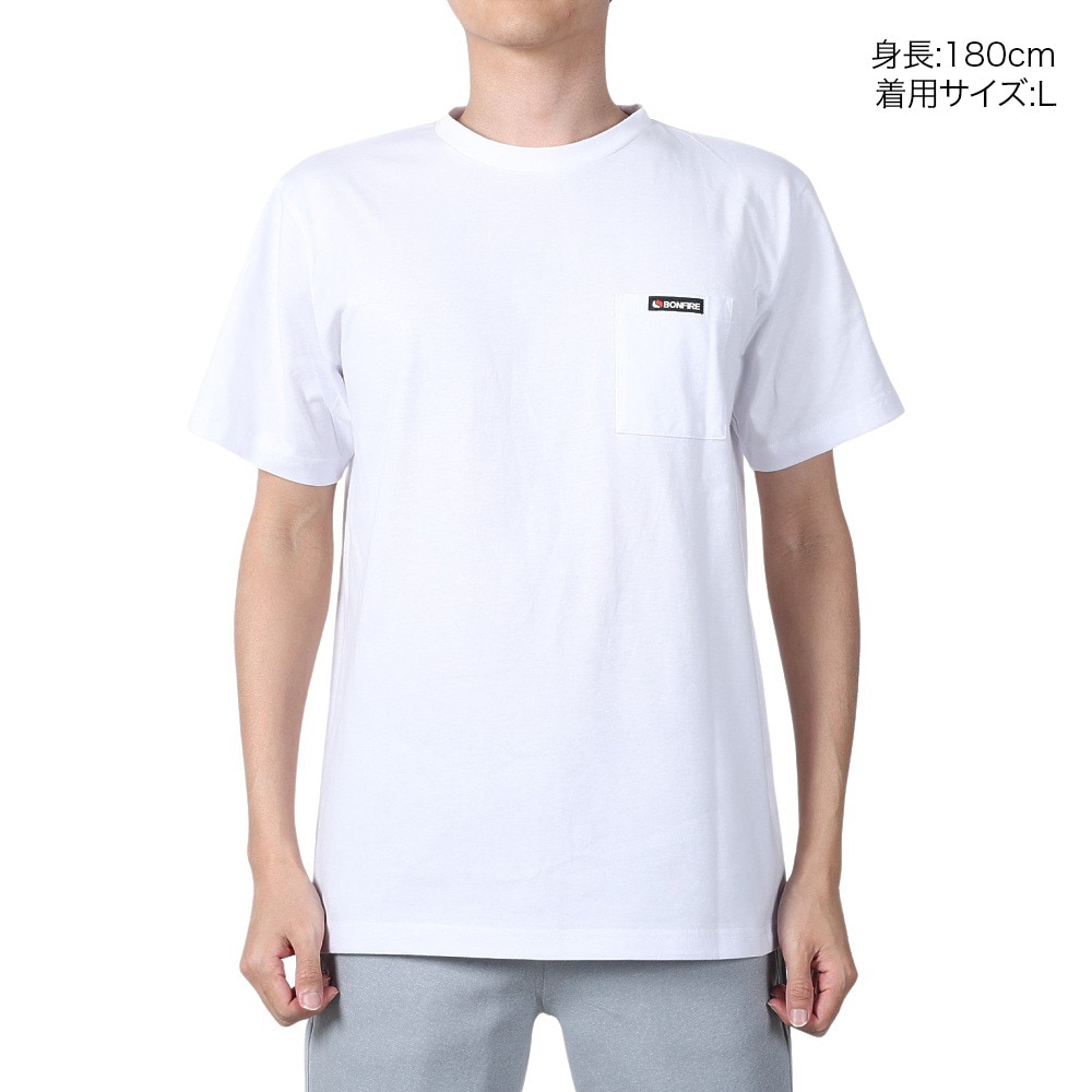 ボンファイア（Bonfire）（メンズ）MT.HOOD 半袖Tシャツ 50BNF4SCD2306 WHT