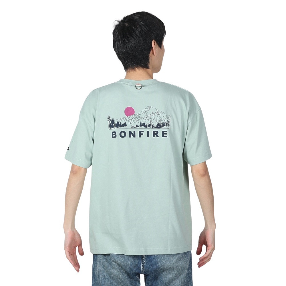 ボンファイア（Bonfire）（メンズ）BACK MOUNTAIN 半袖Tシャツ 50BNF4SCD2308 MNT