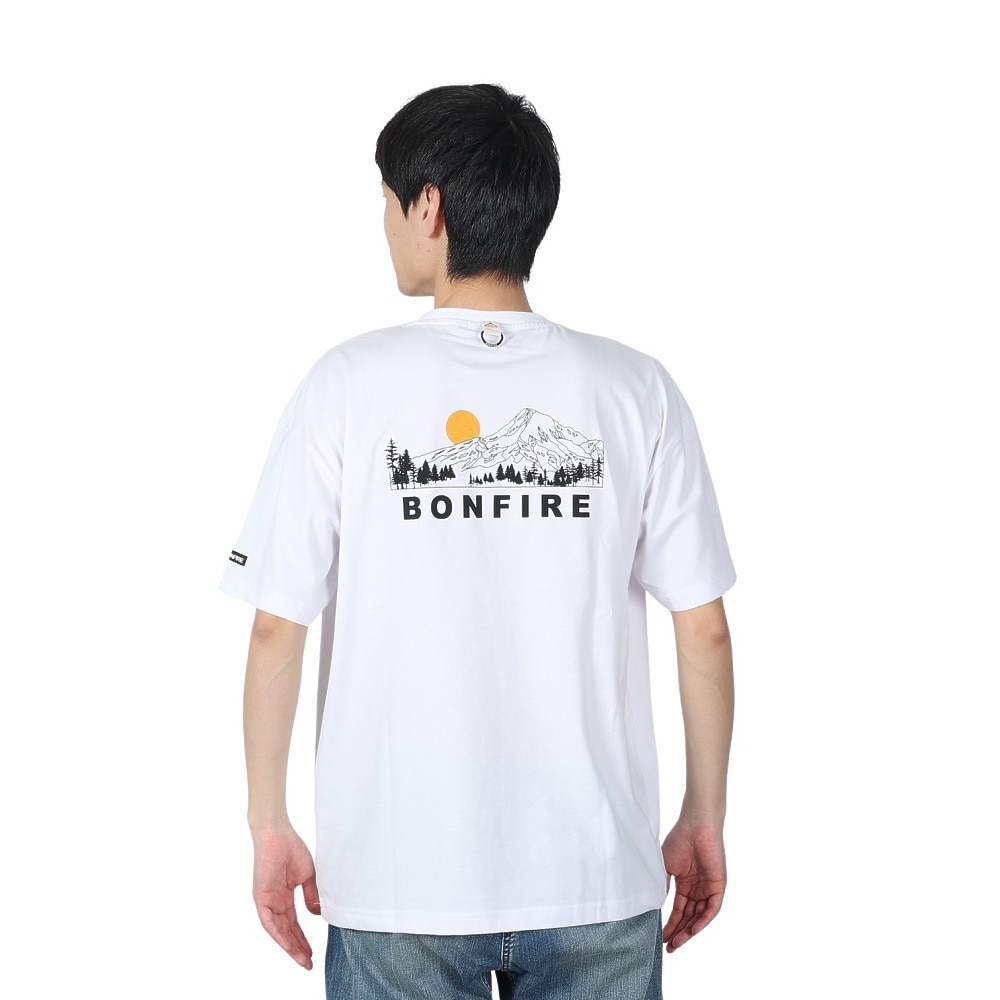 ボンファイア（Bonfire）（メンズ）BACK MOUNTAIN 半袖Tシャツ 50BNF4SCD2308 WHT