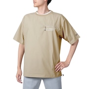 (メンズ)速乾 撥水 ストレッチ BACKMESH.P 半袖Tシャツ 50BNF4SCD2312 SBEG サンドベージュ ポケッタブル