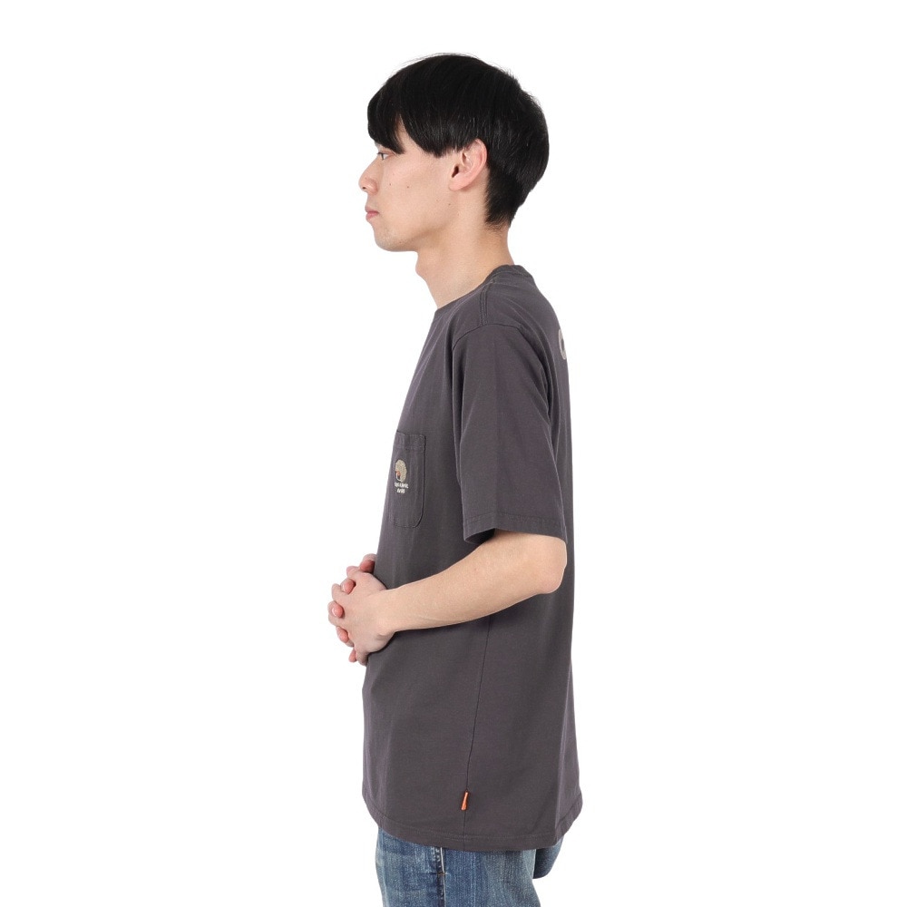 クリフメイヤー（KRIFF MAYER）（メンズ、レディース）アフロくん 半袖ポケTシャツ サボテン 2357801:17:CHARCOAL