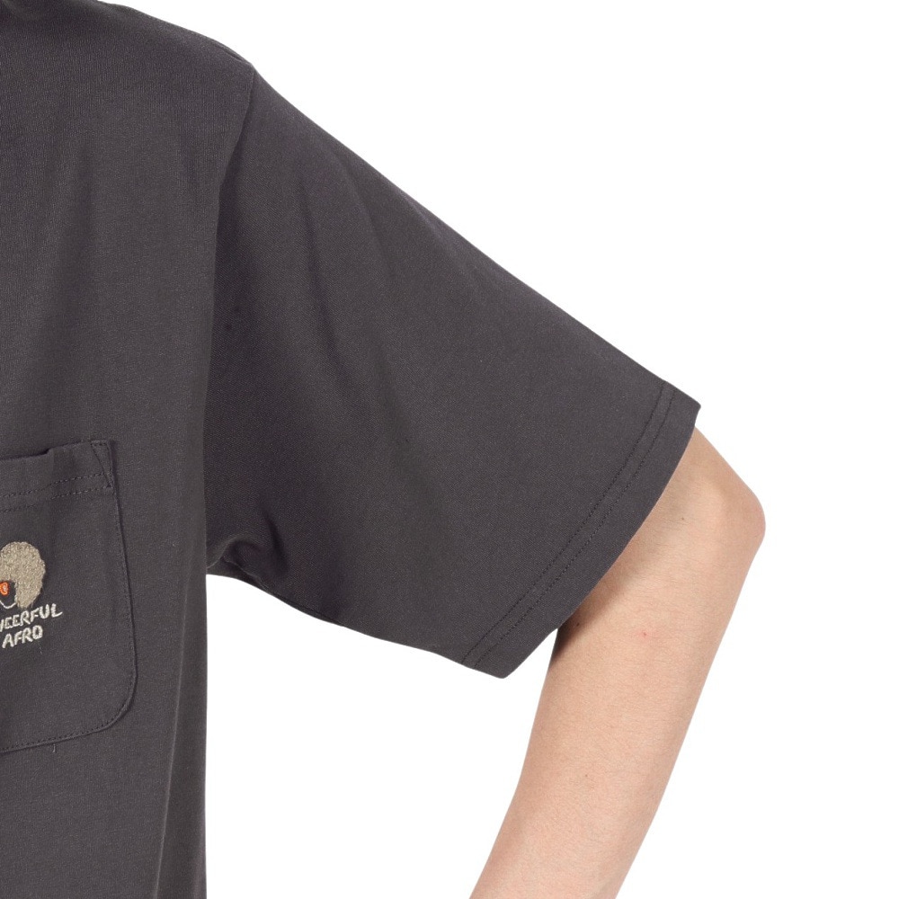 クリフメイヤー（KRIFF MAYER）（メンズ、レディース）アフロくん 半袖ポケTシャツ サボテン 2357801:17:CHARCOAL