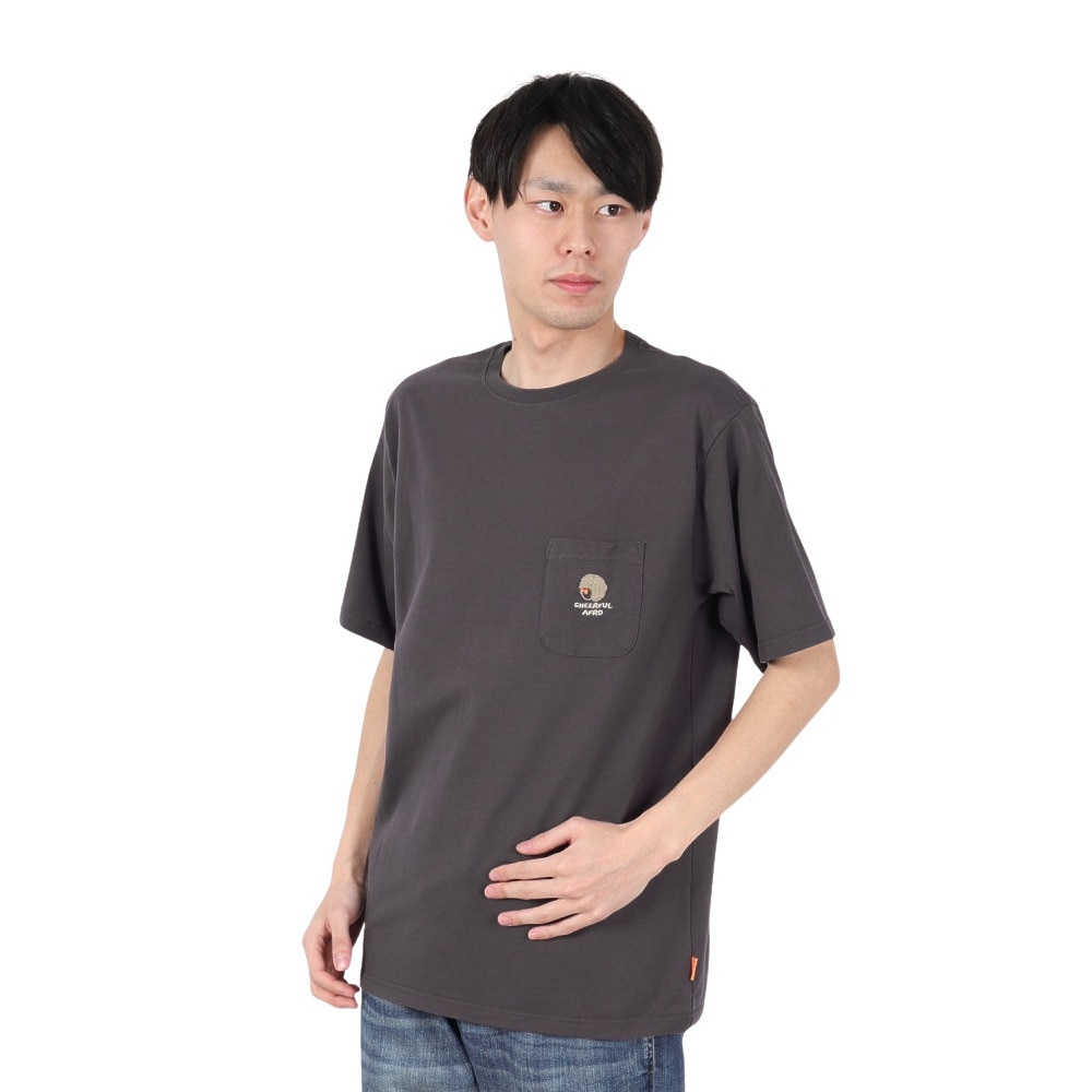 クリフメイヤー（KRIFF MAYER）（メンズ、レディース）アフロくん 半袖ポケTシャツ サボテン 2357801:17:CHARCOAL