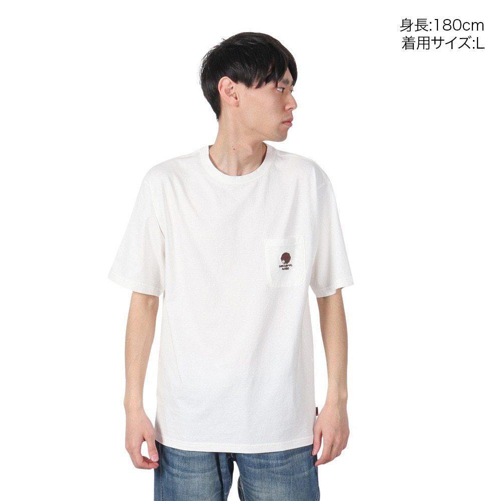 クリフメイヤー（KRIFF MAYER）（メンズ、レディース）アフロくん 半袖ポケTシャツ サボテン 2357801:5:OFF