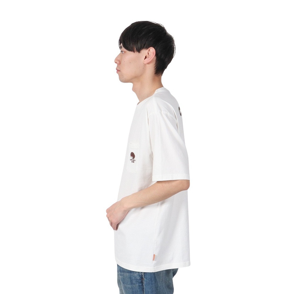 クリフメイヤー（KRIFF MAYER）（メンズ、レディース）アフロくん 半袖ポケTシャツ サボテン 2357801:5:OFF