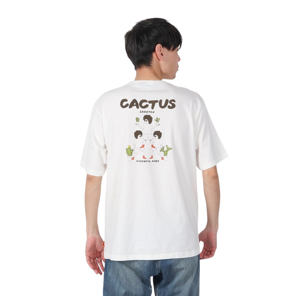 クリフメイヤー（KRIFF MAYER）（メンズ、レディース）アフロくん 半袖ポケTシャツ サボテン 2357801:5:OFF