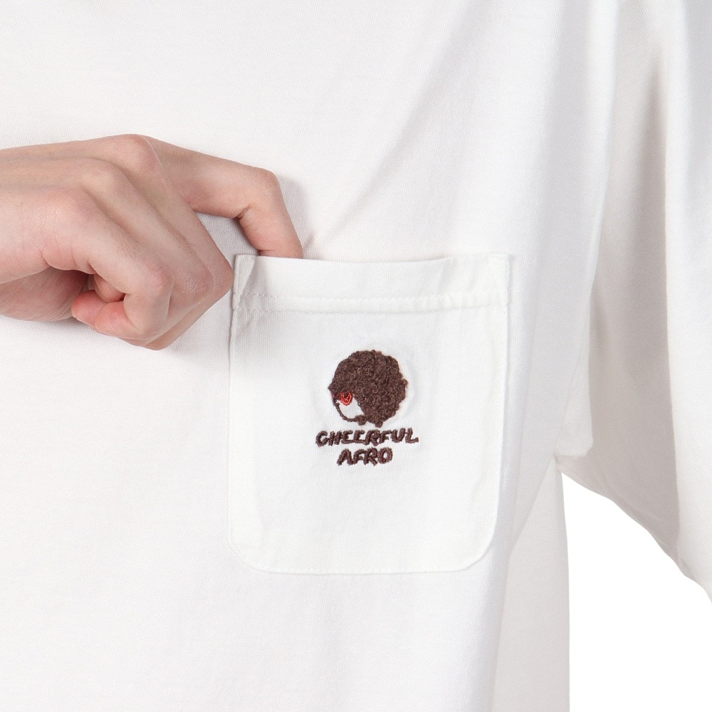 クリフメイヤー（KRIFF MAYER）（メンズ、レディース）アフロくん 半袖ポケTシャツ サボテン 2357801:5:OFF