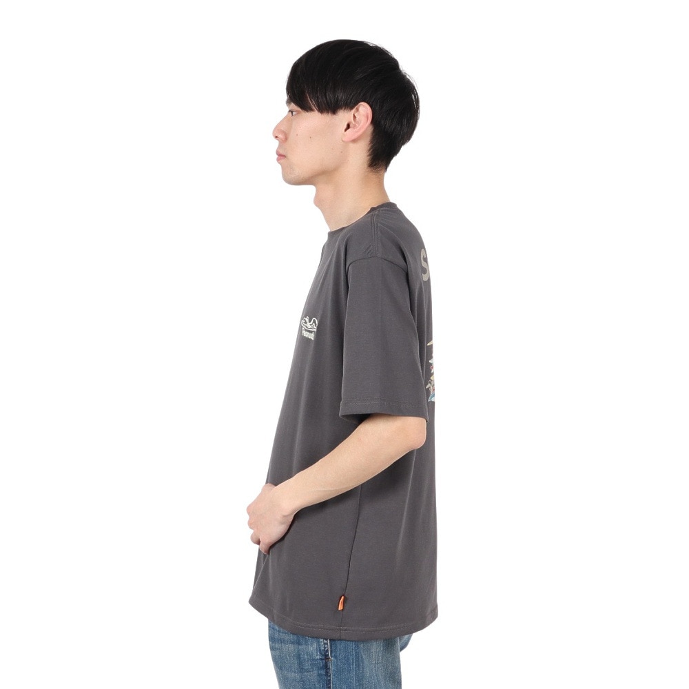 クリフメイヤー（KRIFF MAYER）（メンズ）スヌーピープリントTシャツ サーフ 2357810:17:CHARCOAL