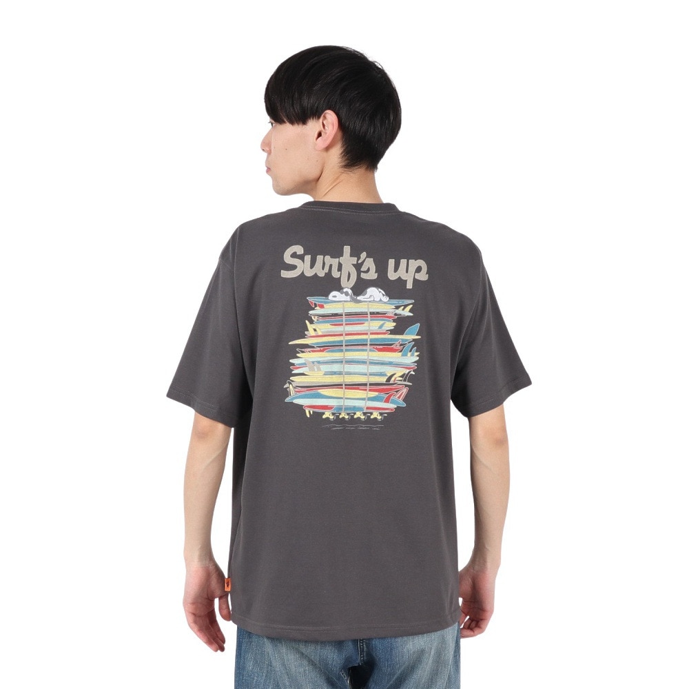 クリフメイヤー（KRIFF MAYER）（メンズ）スヌーピープリントTシャツ サーフ 2357810:17:CHARCOAL