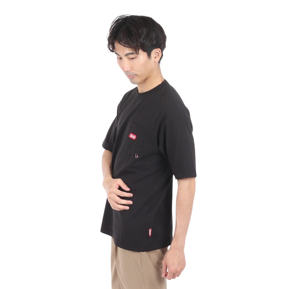 コールマン（Coleman）（メンズ）半袖Tシャツ 共地ポケット付き X5430A BLK