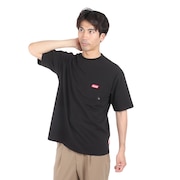 (メンズ)半袖Tシャツ 共地ポケット付き X5430A BLK