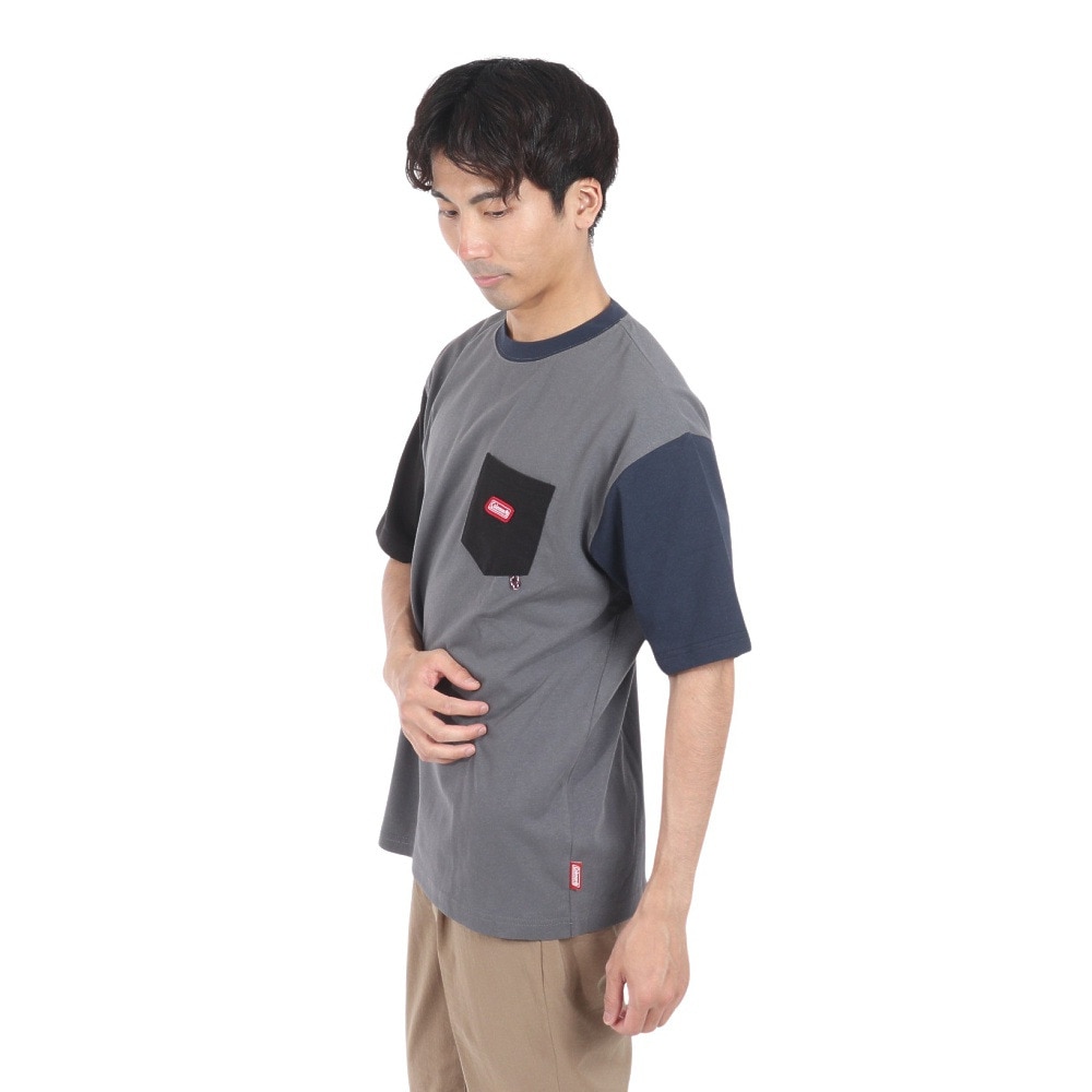 コールマン（Coleman）（メンズ）半袖Tシャツ 共地ポケット付き X5430A CGR