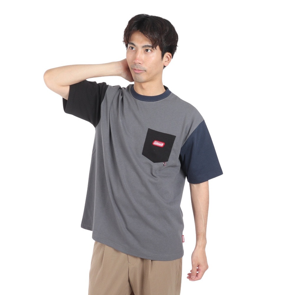 コールマン（Coleman）（メンズ）半袖Tシャツ 共地ポケット付き X5430A CGR